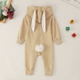 thumbnail image 7 of Toddler Romper Easter Boys Girls Baby Jumpsuit Bunny Style Zipper Hooded Climbing Clothes Baby Boy Onesies Khaki 3 Months-6 Months, 7 of 7