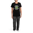 thumbnail image 4 of CafePress - Lucky Charm [Shamrock] Women's Dark Pajamas - Women's Short Sleeve Print T-Shirt and Pants Dark Cotton Pajama Set, 4 of 7