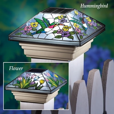 Solar Spring Fence Post Cap Light Flower Solar Spring Fence Post Cap Light Flower