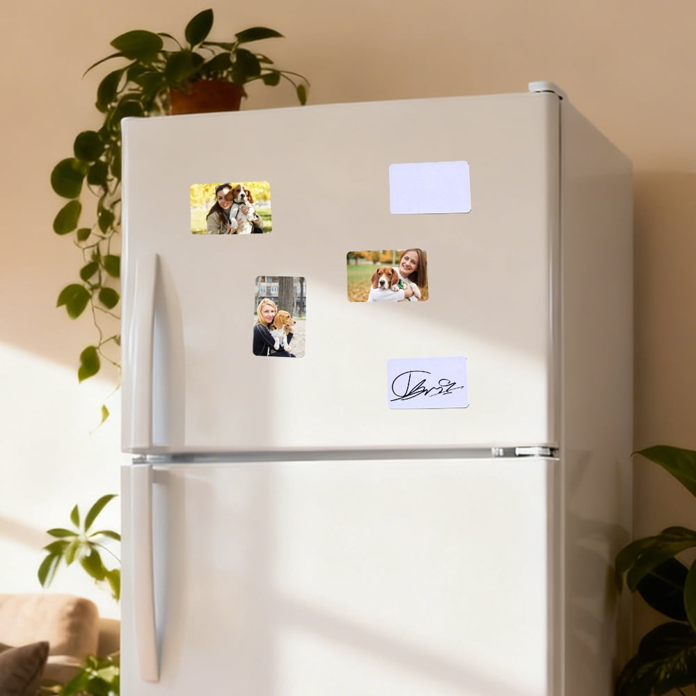 Sublimation Blank Rectangle Fridge Magnets, 3.5 x 1.9 Inch, 50-Pack