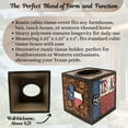 thumbnail image 2 of Tooled Leather with Texas Symbols Lone Star Tissue Box Cover - Southwestern Home Decor - Rustic Decorative Tissue Box Holder - for Western Ranch and Farmhouse, 2 of 7