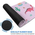 thumbnail image 6 of Long Mouse Pads for Desk,Pink Cartoon Dinosaurs Cacti Pattern Desk Mats on Top Of Desks, Desk Mouse Pad Extra Large with 3mm Non-Slip Base and Stitched Edge for Gaming,Office,Work,Home 31.5"x11.8", 6 of 6