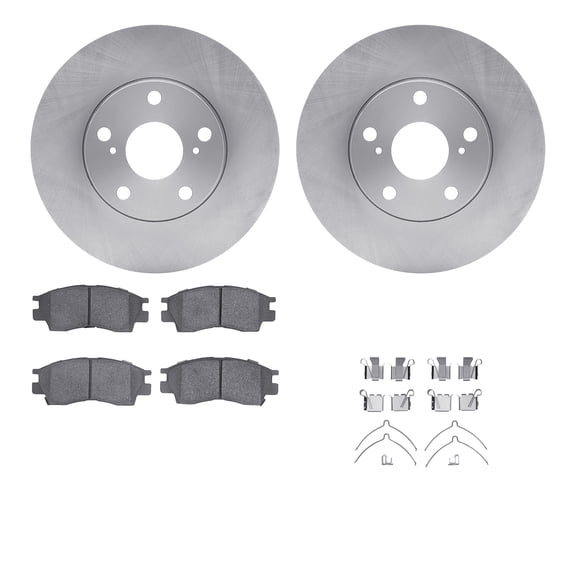Dynamic Friction Company Front Brake Rotors with 5000 Advanced Brake Pads includes Hardware 6512-76308