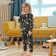 thumbnail image 4 of FORMRS Long Sleeve Top and Pants Pajama Set for Niños 2-Piece Sleepwear, Sizes 18M-8Y, Pixel Cat, 4 of 6