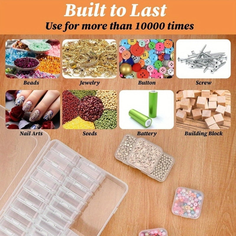 Sturdy Plastic Craft Organizers Boxes for Jewelry Beads Projects Stackable