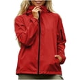 thumbnail image 5 of Kctiaxy Rain Jacket Women Waterproof Lightweight Windbreaker Jacket with Hood Drawstring Zip Up Jacket with Pockets, 5 of 9