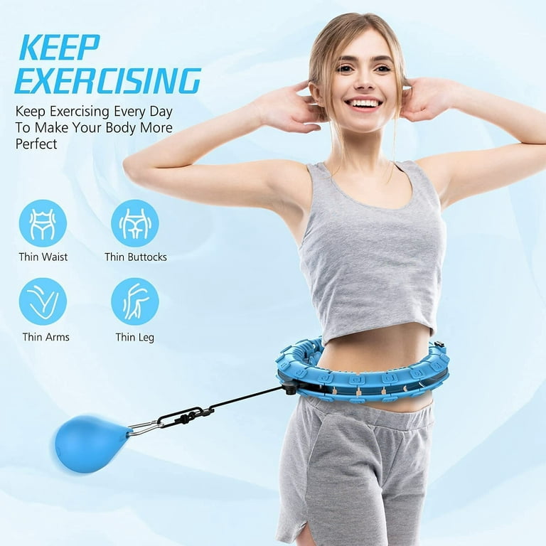 Zenmarkt Smart Weighted Hula Hoop for Adults - 8 Section Detachable Exercise  Hula Hoo 