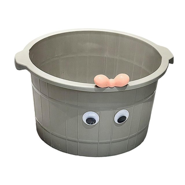 Cubo de masaje para pies, para lavarlos y pedicura (8,66 pulgadas de ), versátil, ideal para regalar, para relajarse en casa, para hombres y Gris