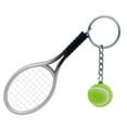 thumbnail image 3 of EeaseMX 6 llaveros de raqueta de tenis, delicados, para bolso, bolso, colgante, adorno colgante, regalo creativo (dorado, plateado, morado, verde, rojo y azul), 3 of 7