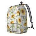 thumbnail image 2 of Sunflower and Bee White Pattern Backpack for School, Cute School Bag with Adjustable Shoulder Straps and Padded Back, 15.7"x11.8"x5.5", 2 of 5