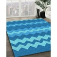 thumbnail image 3 of Ahgly Company Machine Washable Indoor Rectangle Transitional Blue Area Rugs, 2' x 5', 3 of 7