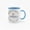 Light Blue, variant on 11 Ounce "Be Yourself" Ceramic Mug with Colorful Inner Lining - Inspirational Quote Coffee Cup with Floral Design
