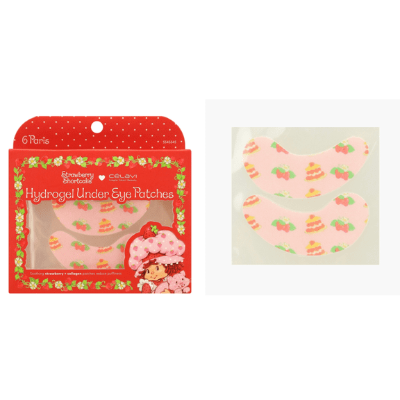 CELAVI STRAWBERRY SHORTCAKE 6 PAIR UNDER EYE HYDROGEL PADS