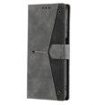 thumbnail image 2 of For Samsung Galaxy A16 4G/5G 6.7" Wallet Case Splicing Leather Magnetic Flip Cover with Card Slots, Kickstand, Anti-Drop TPU & Detachable Wrist Strap,Grey,For Galaxy A16 4G/5G, 2 of 6