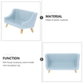thumbnail image 6 of YOSADIER Miniature Plastic Sofa Couch for Dollhouse, Small Scale Doll Furniture Accessory, 1 Set Miniature Dollhouse Furniture, 6 of 8