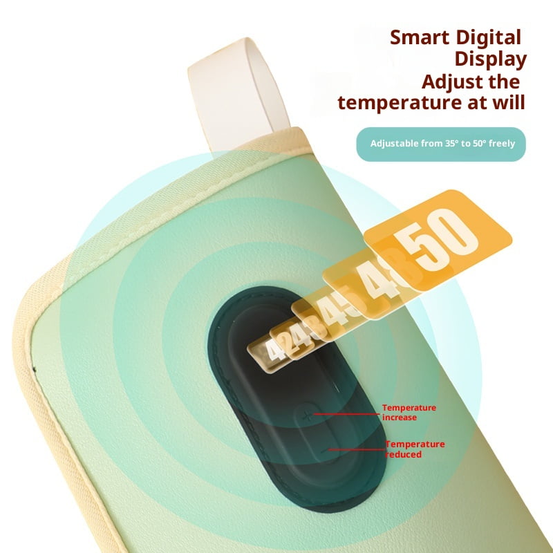 USB Baby Bottle Warmer with LCD Screen, Heating,Temperature, Portable Milk Bottle Heater for Travel, Car, Plane