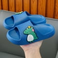thumbnail image 2 of kpoplk Toddler Kids Flat Slides Sandals Bunny Beach Pool Shower Slides Anti-Slip Home Bath Slippers Cute Summer Outdoor Shoes(Blue,11), 2 of 5
