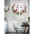 thumbnail image 4 of Christmas Cardinal Sheer Curtains 63 Inch Length 2 Panels Set, Winter Xmas Farmhouse Holly Wood Grain Voile Window Treatment Curtains Sheers Drapes for Bedroom/Living Room/Kitchen 52x"63"x2, 4 of 7