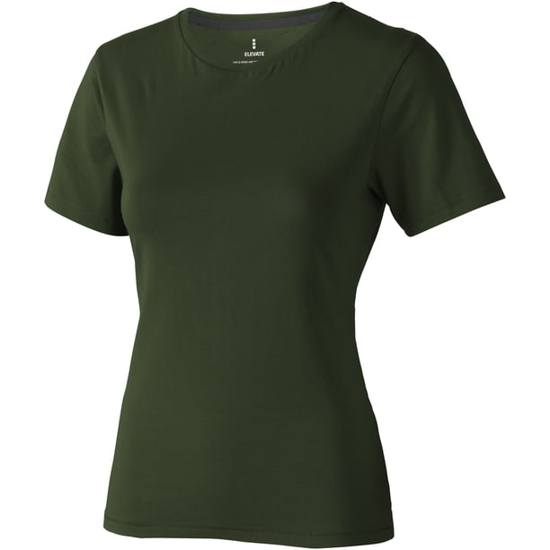 Elevate - Camiseta de manga corta modelo Nanaimo para mujer (Verde Militar)