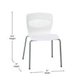 thumbnail image 4 of White Plastic Stacking Chair, 4 of 4