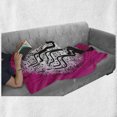 thumbnail image 6 of Music Soft Flannel Fleece Throw Blanket, Composition Tree Nature Harmony Rhythm Illustration, Cozy Plush for Indoor and Outdoor Use, 60" x 80", Hot Pink Black White, by Ambesonne, 6 of 6