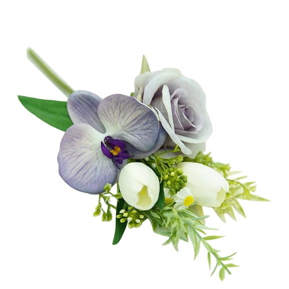 Large Rose Artificial Flower Bouquet, Mixed Faux Orchid and Tulip Arrangement, Elegant Dining Table and Living Room Decor, Realistic Silk Floral Centerpiece