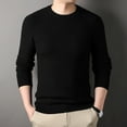 thumbnail image 6 of Men's Autumn Round Neck Casual Waffle Long Sleeved Knit Shirt, 6 of 6