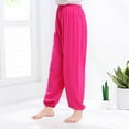 thumbnail image 3 of Boys Girls Long Bloomers Soft Cotton Summer Pants Kids Solid Elastic Waist Bottoms Pants Basic Joggers Lounge Trousers, 3 of 5