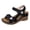 C, variant on Women's Platform Wedge Sandals Comfortable Open Toe Ankle Strap Summer Walking Sandals with Hook and Loop Black Size 9.5