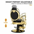 thumbnail image 5 of Vintage All Purpose Heavy Duty Barber Chair Reclining Hydraulic Beauty Salon Spa Hair Styling Equipment(Black & Gold), 5 of 18