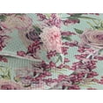 thumbnail image 3 of Ambesonne Floral Cottagecore Quilted Bedspread Set 3 Pcs, Blooming Lilacs, King, Seafoam Lilac and Raspberry, 3 of 4