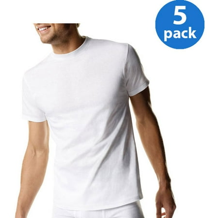 Hanes Big Men's FreshIQ ComfortSoft White Crew Neck T-Shirt 5-Pack