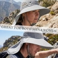 thumbnail image 3 of KEYAHAPPY Sun Hats for Women with Neck Flap UPF 50+ UV Protective Hiking Fishing Hats Wide Brim Sun Hat for Women & Men, Light Grey, 3 of 7