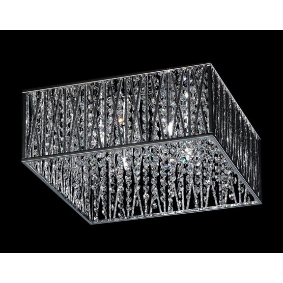 Z-Lite Terra 4-Light 16.25-Inch Flush Mount, Chrome