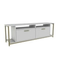 thumbnail image 4 of Omar 63 inch TV Stand Console Table for up to 70 inch TVs, White Gold, 4 of 5