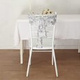 thumbnail image 3 of BalsaCircle 5 Silver Tulle Chair Sashes with Leaf Vine Embroidered Sequin Wedding Party Events Reception Decorations Supplies, 3 of 8