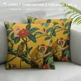 thumbnail image 3 of Fenyluxe Chinoiserie Monkey World Yellow Decorative Pillow Covers Cozy Soft Throw Pillowcase Square Couch Cushion Cover for Home Decor Sofa Living Room Bed Car White, 3 of 5