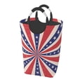 thumbnail image 1 of DouZhe 50L Rectangular Laundry Basket, Patriotic Retro Burst Stars Prints Waterproof Foldable Laundry Hamper with Aluminum Handles, 1 of 6