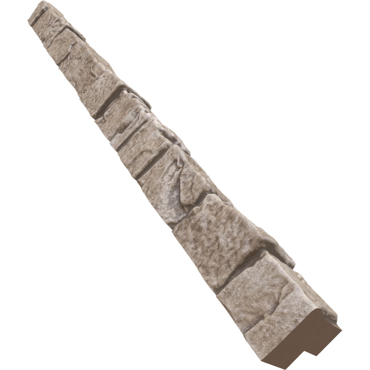 Ekena Millwork 3"W x 3"D x 48"H Universal Outside Corner for EverStone Faux Stone Siding Panels, Soft Ash