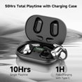 thumbnail image 5 of Wireless Earbuds,Open Ear True Wireless Earbuds Bluetooth 5.3, Wireless Sports Earbuds with Earhooks, 80H Playtime, Charging Case & LED Display, Waterproof Earbuds for Running Workout, 5 of 5