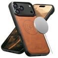 thumbnail image 5 of Dteck 2 in 1 Detachable Magnetic Wallet Case with Card Holder For iPhone 17 Pro, Faux Leather Phone Case with Kickstand, MagSafe Compatible, Shockproof Cover for Men and Women, Khaki, 5 of 10