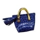 thumbnail image 1 of Bolso de mano femenino a escala 1/6, juguete de imitación de cuero sintético con borlas, 12 azul, 1 of 9