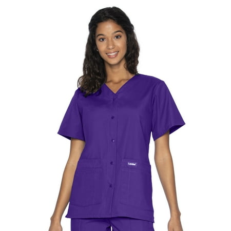 Landau Relaxed Fit 4 Pockets Scrub Top (Women)