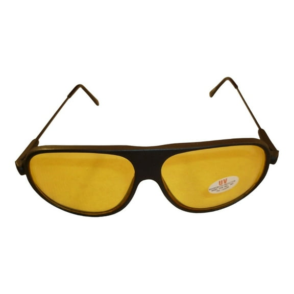 LIFETIME OPTICS LIFETIME OPTICS YELLOW SUNGLASSES UV-400- Black Black 2.5 x 6.5 x 3.9