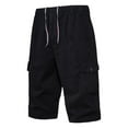 thumbnail image 1 of Pantalon Cargo Homme Été Léger Respirant Shorts de Travail avec Multiples Poches pour Randonnée en Plein Air Tenue Décontractée, 1 of 5