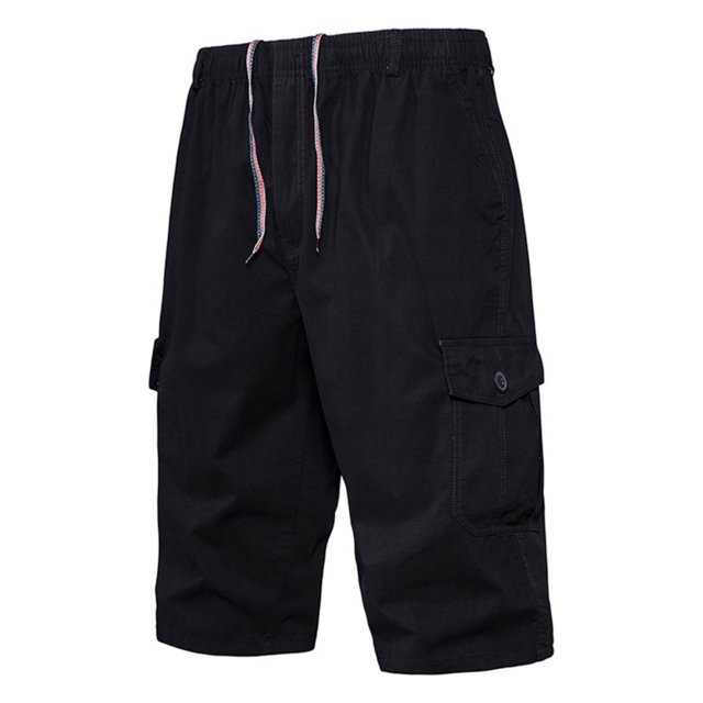 Pantalon Cargo Homme Été Léger Respirant Shorts de Travail avec Multiples Poches pour Randonnée en Plein Air Tenue Décontractée