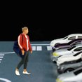 thumbnail image 3 of Tiny 1/64 Diorama Coleccionable Sunnimix Figuras de muñecas en miniatura Fitness Mujer Hombre Calle Tren Carretera, 3 of 6