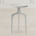 thumbnail image 2 of Uttermost Kenna 25" Round Coastal Aluminum Accent Table in Matte White, 2 of 5