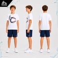 thumbnail image 5 of RBX Boys Athletic Outfit Shorts Set Breathable Performance Graphic Tee and Mesh Gym Shorts 2 Piece, 5 of 7