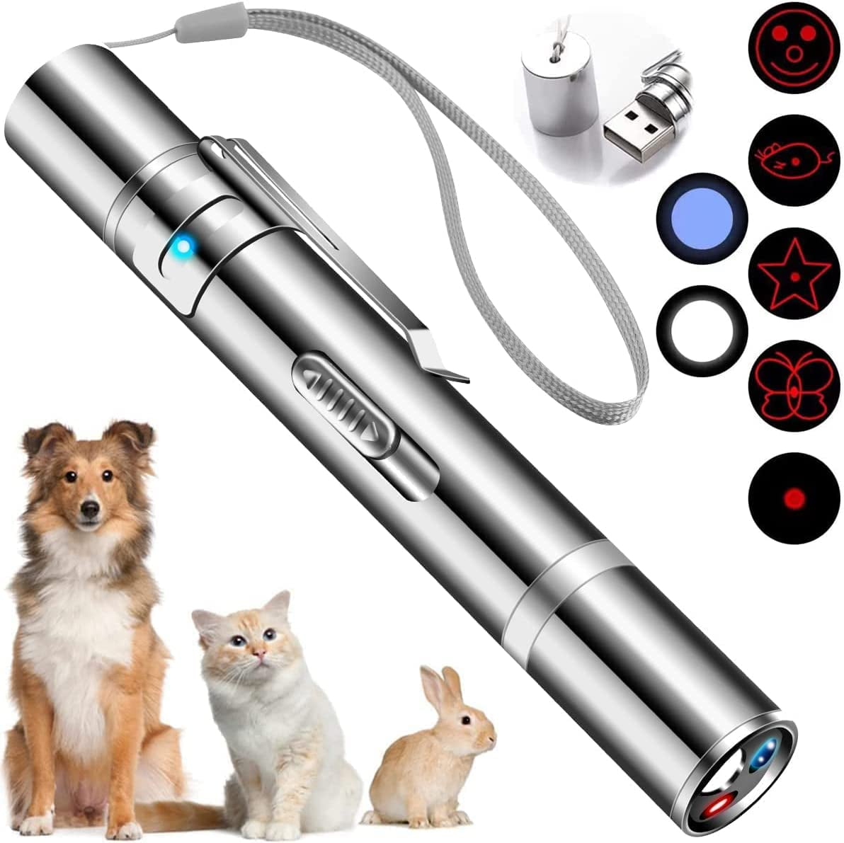 Laser Pointer, Cat Toys for Indoor Cats, Kitten Dog Laser Pen Toy, Red